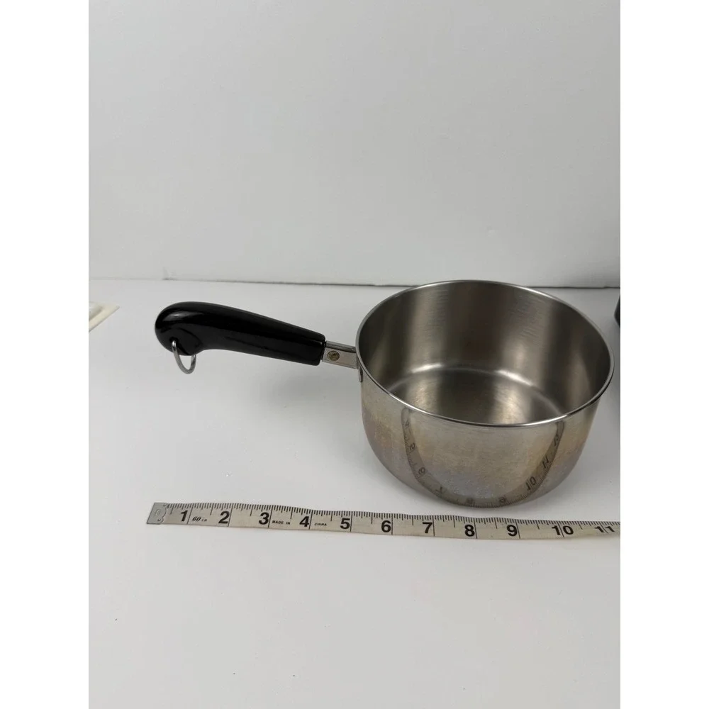 Vintage Revere Ware 1 1/2 QT Saucepan Stainless Steel Clinton, IL USA 95g